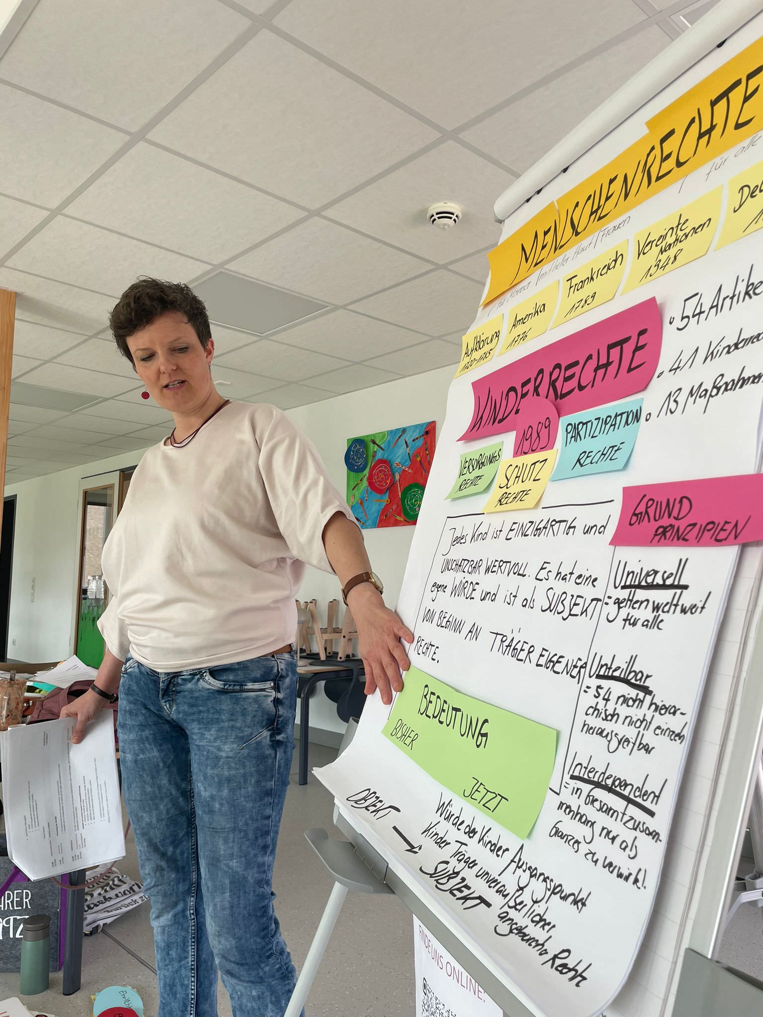 Elisabeth erörtert Kinderrechte in Kitas